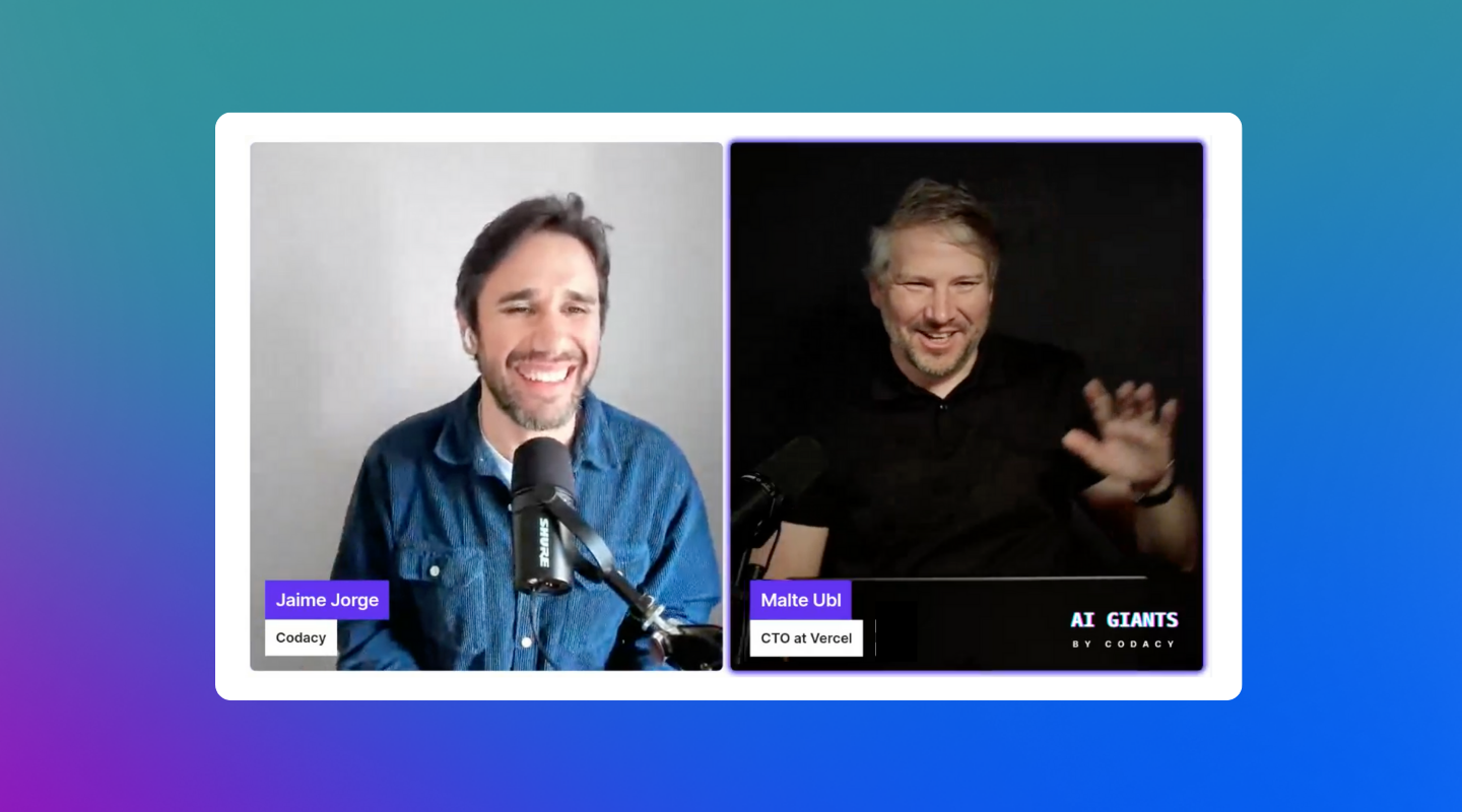 AI Giants Podcast Malte Ubl Vercel and Codacy
