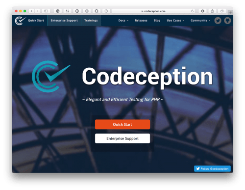 Codeception — Elegant and Efficient Testing for PHP.
