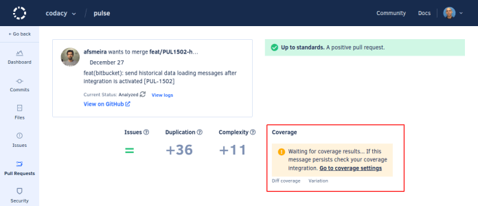 Coverage Pull Request Issue