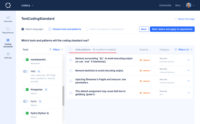 Toggle coding patterns