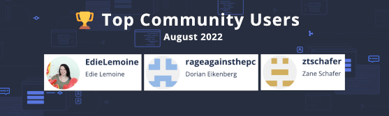 Top Community Users August 2022