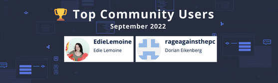 Top Community Users September 2022