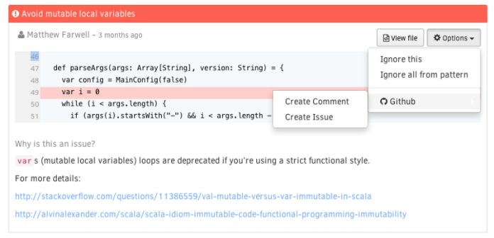 Github Integration: Issues & Comments - Codacy | Blog