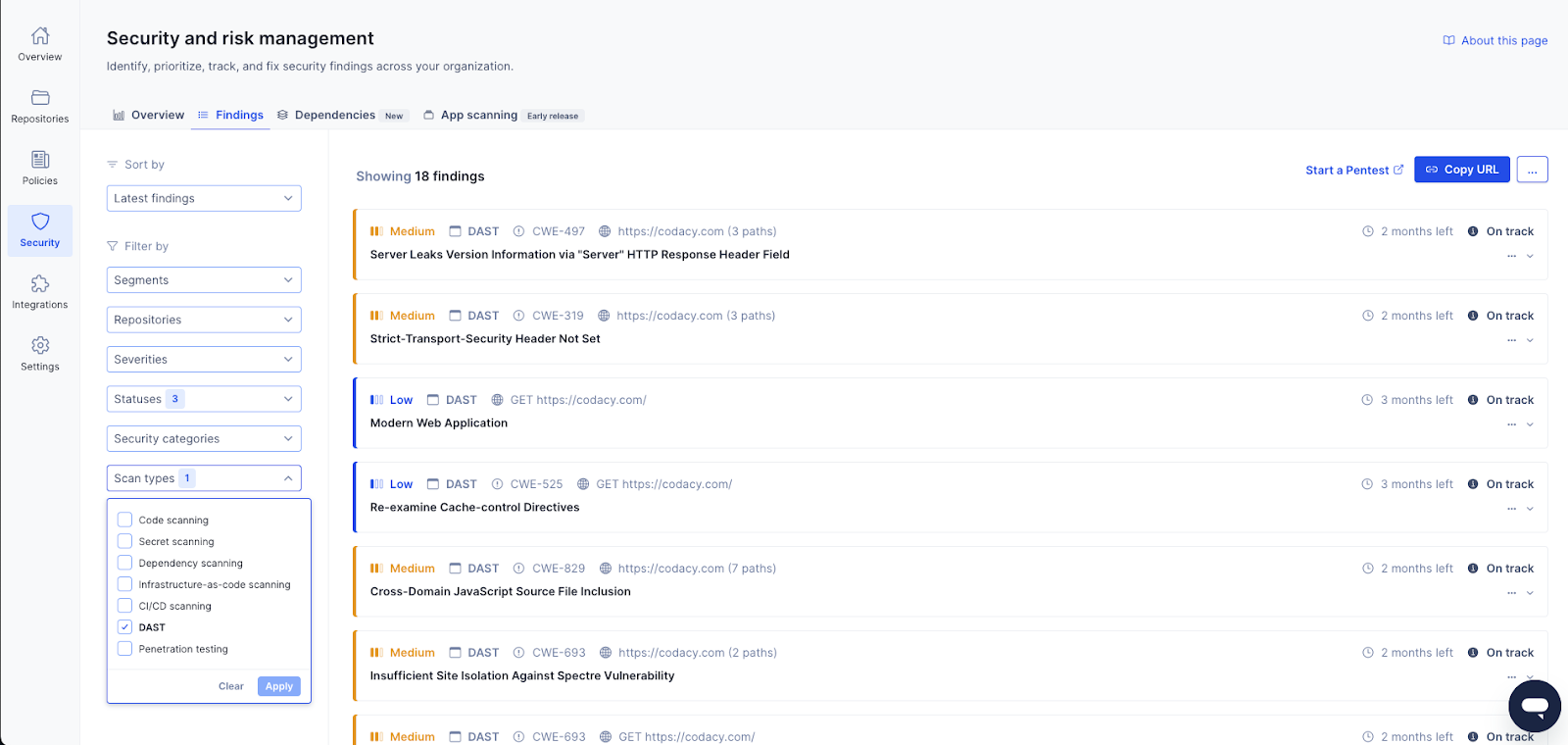 Codacy DAST: Scan Your Running Applications for Security Vulnerabilities
