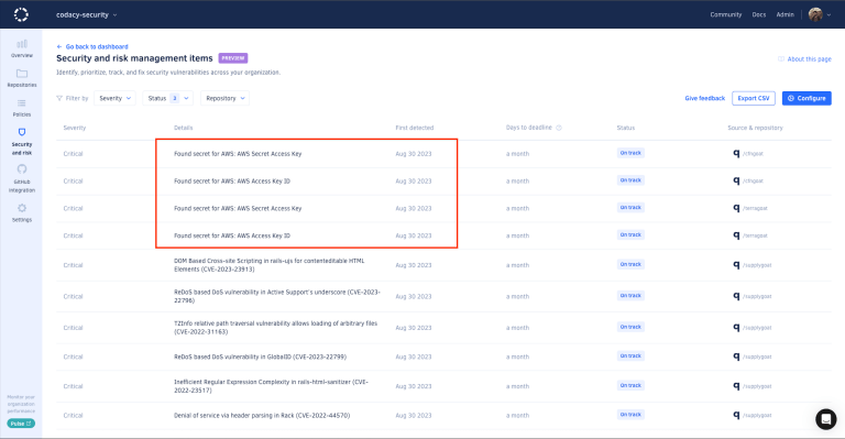 New Security and Risk Management Features Now Available - Codacy | Blog